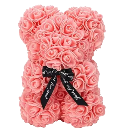 Ourson en roses éternelles