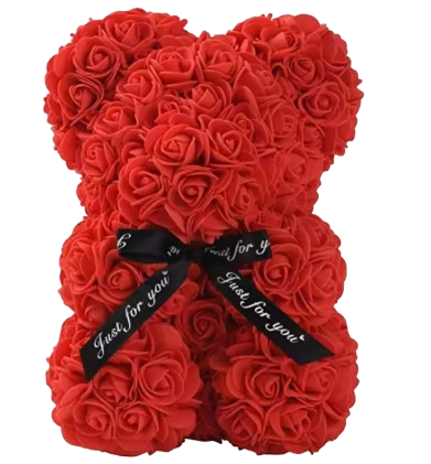 Ourson en roses éternelles