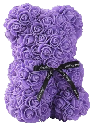 Ourson en roses éternelles