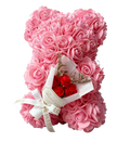 Ourson bouquet en roses éternelles